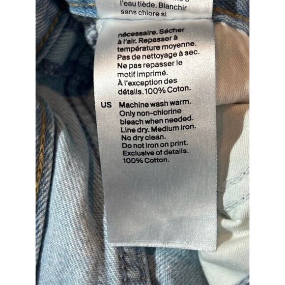 COS Womens Wide Leg Jeans Baggy Y2K Hipster High Rise Faded Light Wash Size 24 - Picture 4 of 7